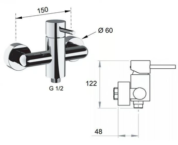 X STYLE - External single handle shower mixer by Remer Rubinetterie - view 3